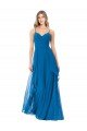Sydney Simple Sweetheart Chiffon Bridesmaid Dress with Cascading Overlay