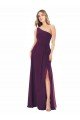 Sydney One Shoulder Chiffon Bridesmaid Dress with Tie Belt