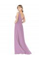 Sydney Simple Chiffon V-Neck Bridesmaid Dress with Draped V-Back