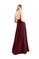 Sydney Spaghetti Straps V-Neck Long Chiffon Bridesmaid Dress with Side Slit