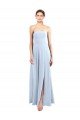 Sydney Fitted Strapless Full Length Chiffon Bridesmaid Dress with Front Slit