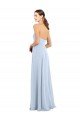 Sydney Fitted Strapless Full Length Chiffon Bridesmaid Dress with Front Slit