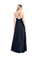 Sydney Plunging V-Neckline Halter Chiffon Wrap Bridesmaid Dress / Prom Dress with High Slit