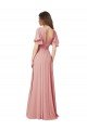 Sydney Flutter Sleeves Plunging V-Neck Boho Chiffon Bridesmaid Dress