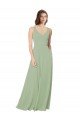 Sydney A-Line Open Back Chiffon Bridesmaid Dress with Pockets