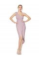 Sydney High Low One Shoulder Ruffles V-Neck Chiffon Wrap Bridesmaid Dress / Formal Prom Dress