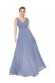 Sydney Floor Length High Neck V-Back Chiffon Bridesmaid Dress / Formal Prom Dress