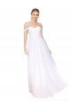 Sydney Off the Shoulder Long Full Length Chiffon Bridesmaid Dress / Formal Prom Dress