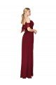 Sydney Cold Shoulder Long Mermaid Chiffon Bridesmaid Dress / Formal Prom Dress with Straps