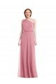 Sydney One Shoulder Bow Blouson Bodice Maxi Bridesmaid Dress