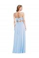 Sydney Tie Back Cutout Maxi Formal Bridesmaid Dress with Front Slit