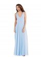 Sydney Deep V-Neck Chiffon Maxi Bridesmaid Dress
