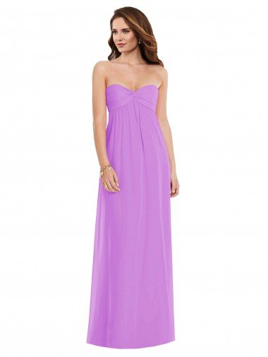Sydney Empire Waist Twist Shirred Strapless Bridesmaid Dress