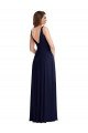Sydney Deep V-Neck Chiffon Maxi Bridesmaid Dress with Front Slit