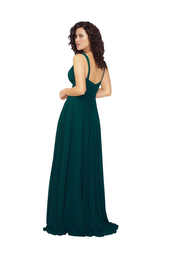 Sydney Tied Bodice Sweetheart V-Neck Chiffon Bridesmaid Dress