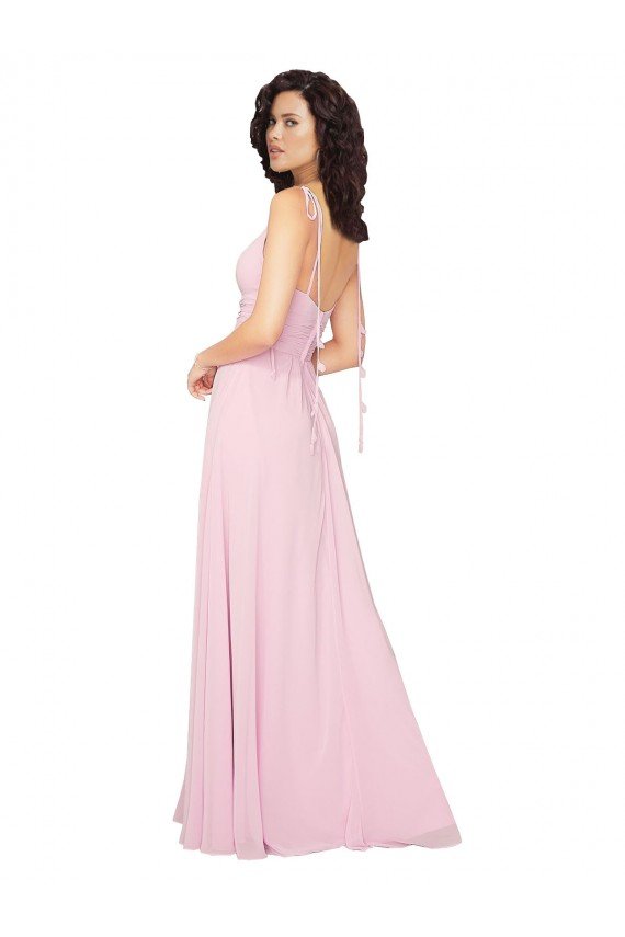 Sydney Chiffon Bridesmaid Dress with Tassel Straps