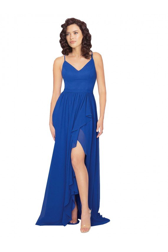 Sydney Chiffon Bridesmaid Dress with Strappy Back