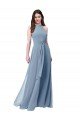 Sydney Halter High Neck Chiffon Dress with Sash