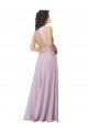 Sydney High-Halter Chiffon Bridesmaid Dress with Keyhole Cowl Back