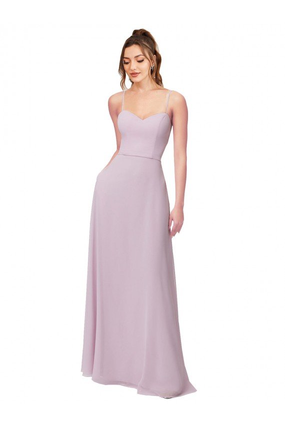 Sydney Sweetheart Tie-Back Chiffon Bridesmaid Dress