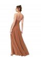 Sydney Cowl Neck Chiffon Bridesmaid Dress with Front Slit