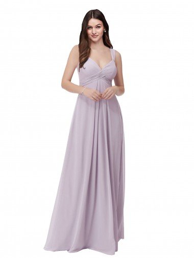 Sydney Draped Chiffon Bridesmaid Dress with Sash