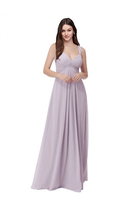 Sydney Draped Chiffon Bridesmaid Dress with Sash