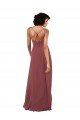 Sydney Simple V-Neckline Chiffon Formal Bridesmaid Dress with Pleated Skirt