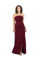 Sydney Simple Strapless Chiffon Bridesmaid Dress with Rounded Neckline