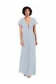 Sydney Deep V-Neckline Chiffon Bridesmaid Dress with Flutter Sleeves