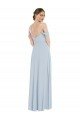 Sydney Off the Shoulder Basque Neck Maxi Bridesmaid Dress with Flounce Sleeves