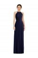Sydney Tie Neck Lace Halter Pleated Skirt Maxi Bridesmaid Dress