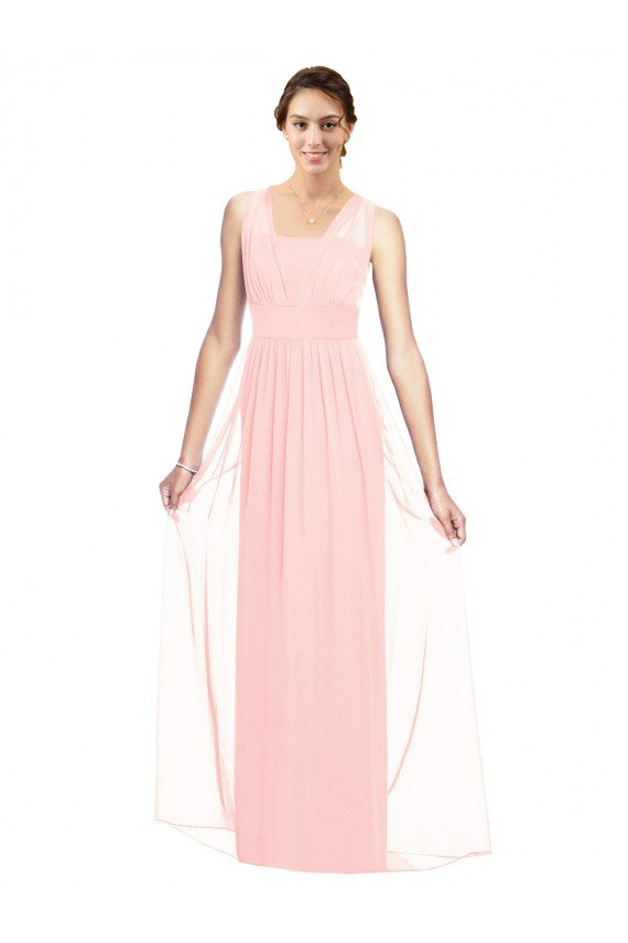 Sydney V-Neck Full Length Chiffon Bridesmaid Dress