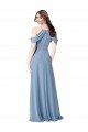 Sydney High Neck Chiffon Bridesmaid Dress with Draped Sleeves
