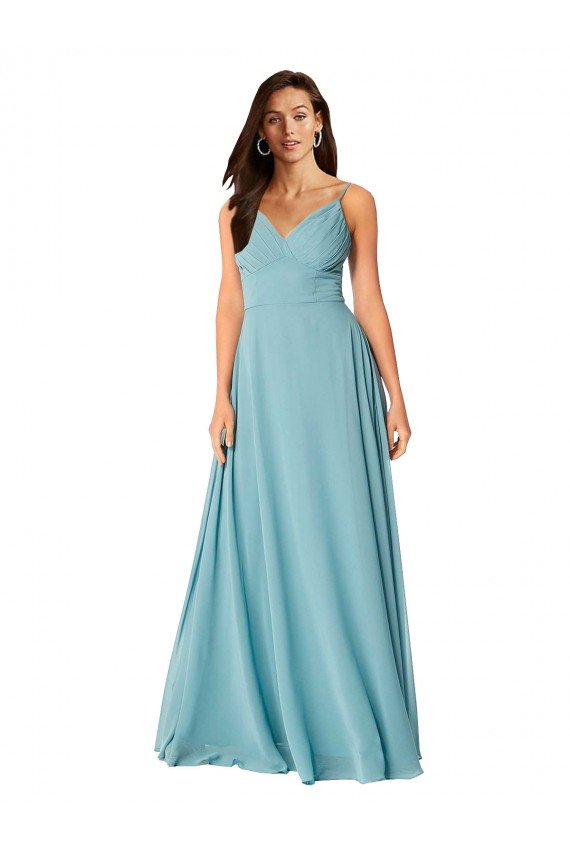 Sydney Draped Empire V-Neck Chiffon Bridesmaid Dress