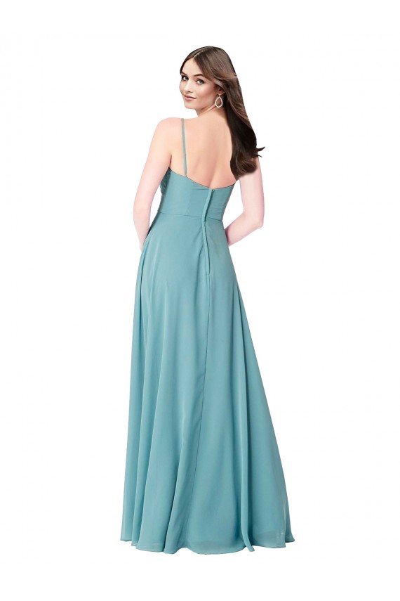 Sydney Draped Empire V-Neck Chiffon Bridesmaid Dress