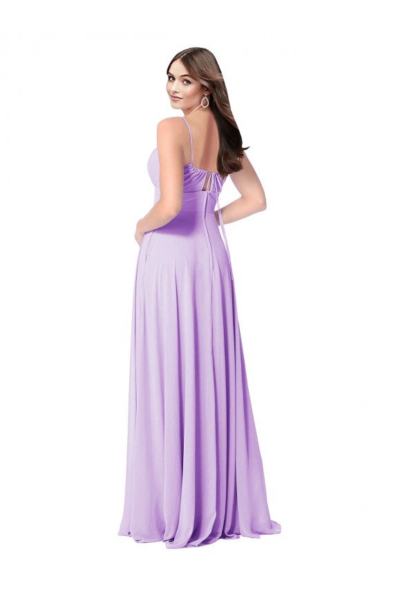 Chiffon A-Line Chiffon Bridesmaids Dress with Ruched Bodice