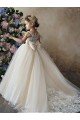 Sydney Champagne Ball Gown Sweetheart Chapel Train Sleeveless Flower Girl Dress