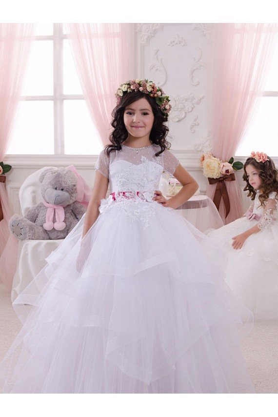 Sydney Ivory Ball Gown Sweetheart Floor Length Flower Girl Dress