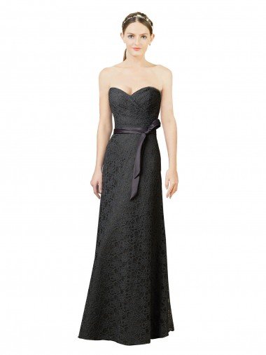 Sydney Strapless Lace Bridesmaid Dress with Sweetheart Neckline