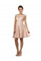 Sydney Short Knee Length Lace Bridesmaid Dress with Matching Chiffon Tie Sash