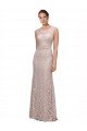 Sydney Long Sleeveless All Lace Bridesmaid Dress / Prom Dress with Scoop Neckline