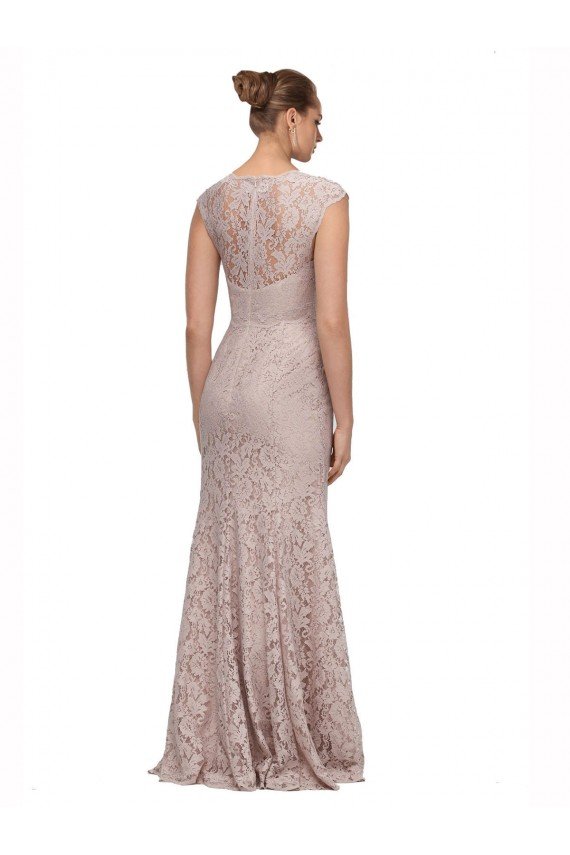 Sydney Sweetheart Neckline Cap Sleeves Lace Bridesmaid Dress / Prom Dress with Twist