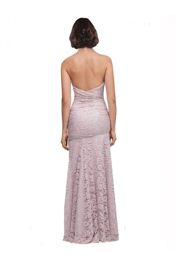 Sydney Floor Length Long Mermaid Lace Bridesmaid Dress / Prom Dress with Low Back