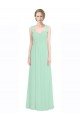 Sydney Sweetheart Chiffon Bridesmaid Dress with Lace Straps and Keyhole Back