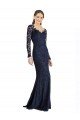 Sydney Illusion Long Sleeves Lace Bridesmaid Dress / Prom Dress with Sheer Keyhole Back