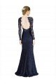 Sydney Illusion Long Sleeves Lace Bridesmaid Dress / Prom Dress with Sheer Keyhole Back