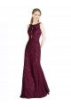 Sydney Long Lace Bridesmaid Dress / Prom Dress with Peekaboo Bodice and Keyhole Back