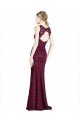 Sydney Long Lace Bridesmaid Dress / Prom Dress with Peekaboo Bodice and Keyhole Back