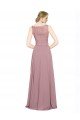 Sydney Long A-Line Chiffon Bridesmaid Dress / Prom Dress with Sleeveless Lace Crop Top